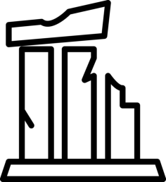Building Relics In A Museum Digital Sketch Svg Design, Free Vectors File